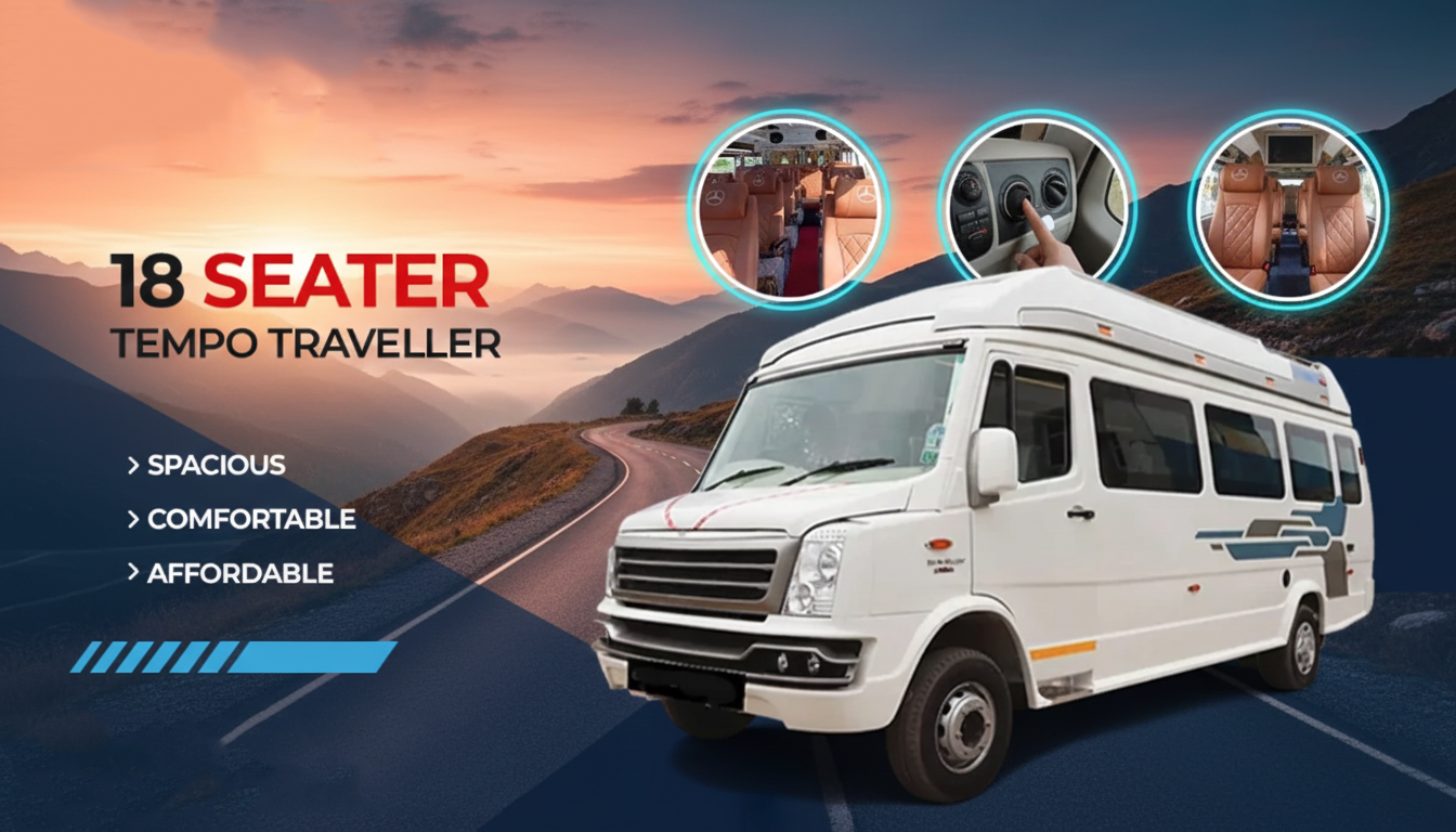 18 Seater Tempo Traveller on Rent