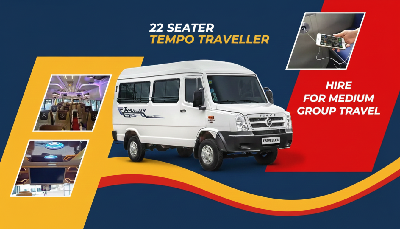 22 Seater Tempo Traveller on Rent in Delhi