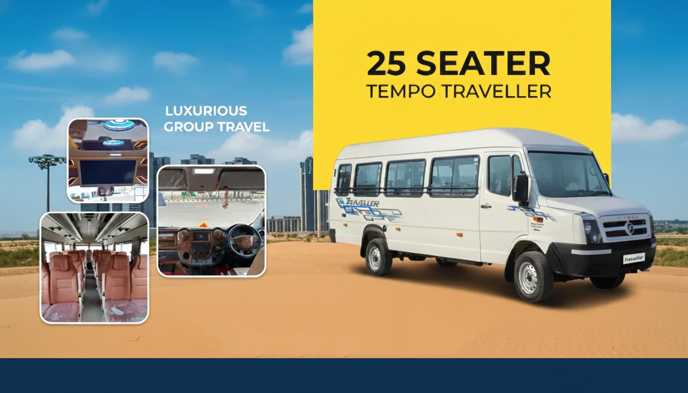 25 Seater Tempo Traveller on Rent in Delhi